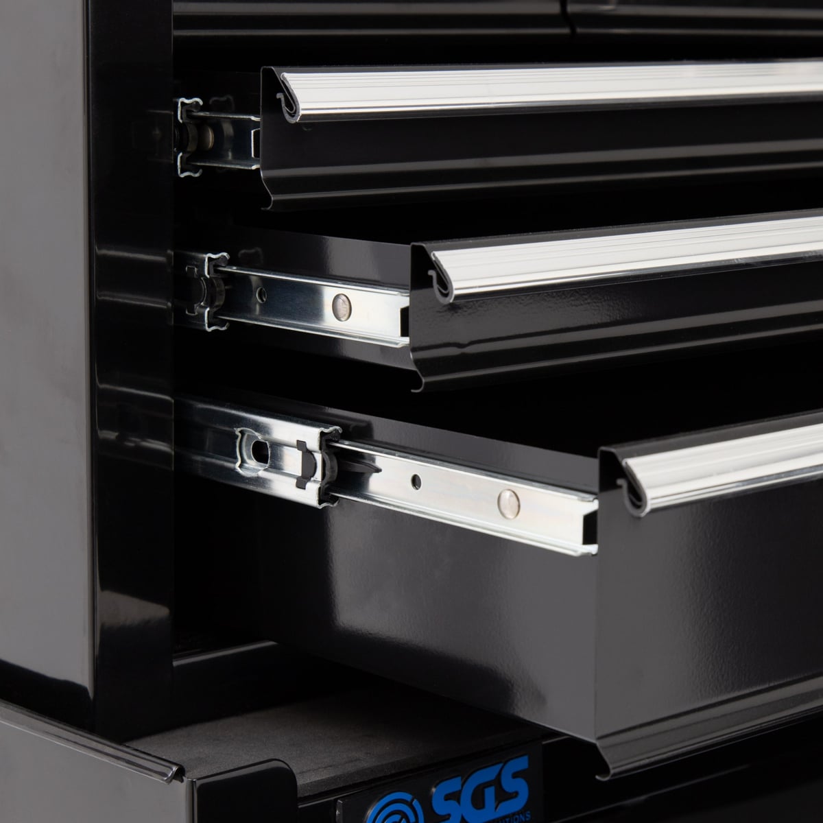 SGS Mechanics 8 Drawer Tool Box Chest & Roller Cabinet | Black